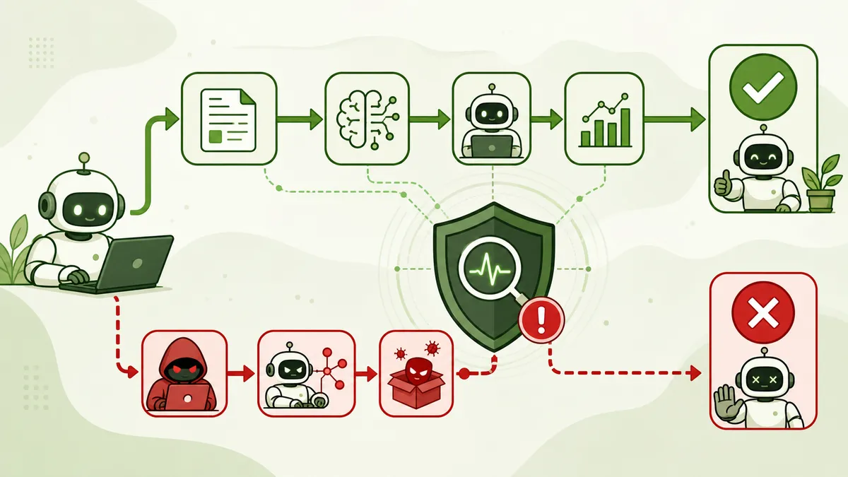 Illustration zu Deviation Detection und Intent Validation für KI-Agenten