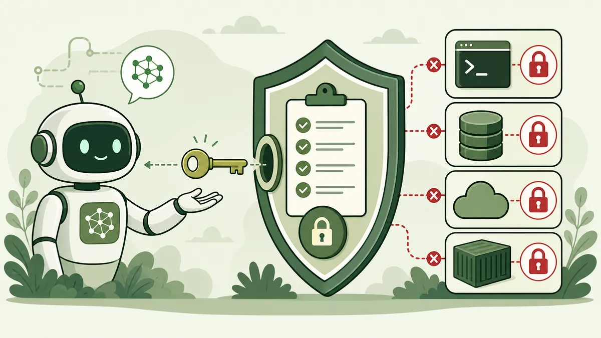 Illustration zu Least Privilege & Tool Security für KI-Agenten