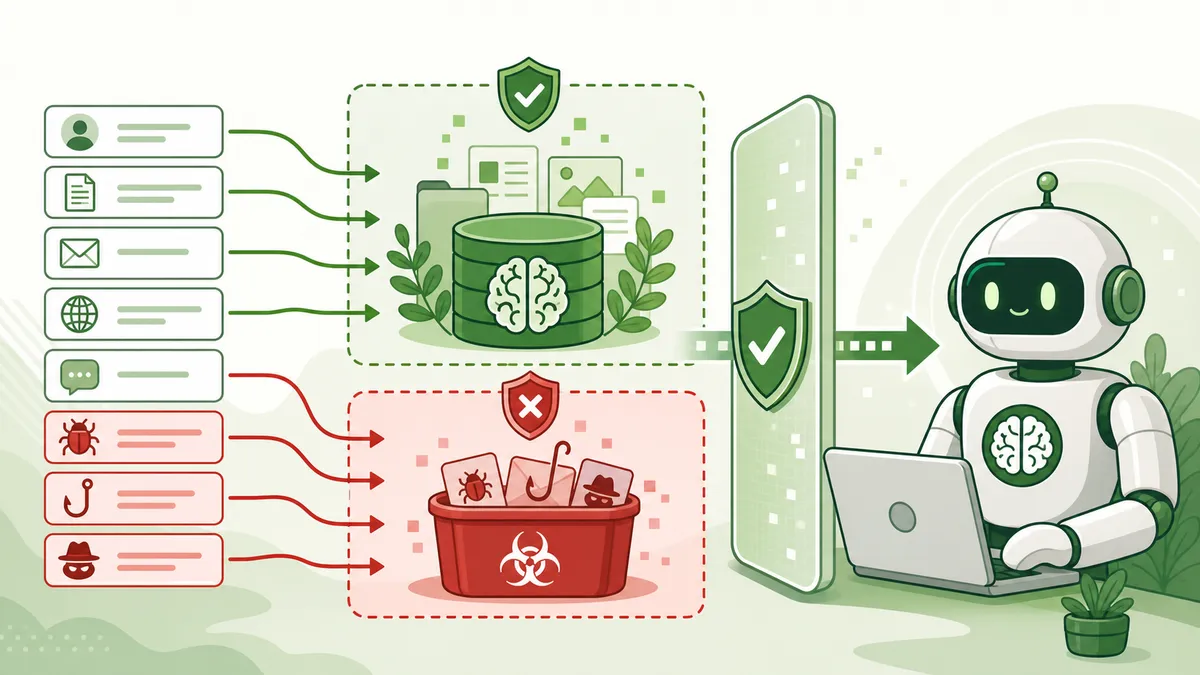Illustration zu Memory & Context Security für KI-Agenten