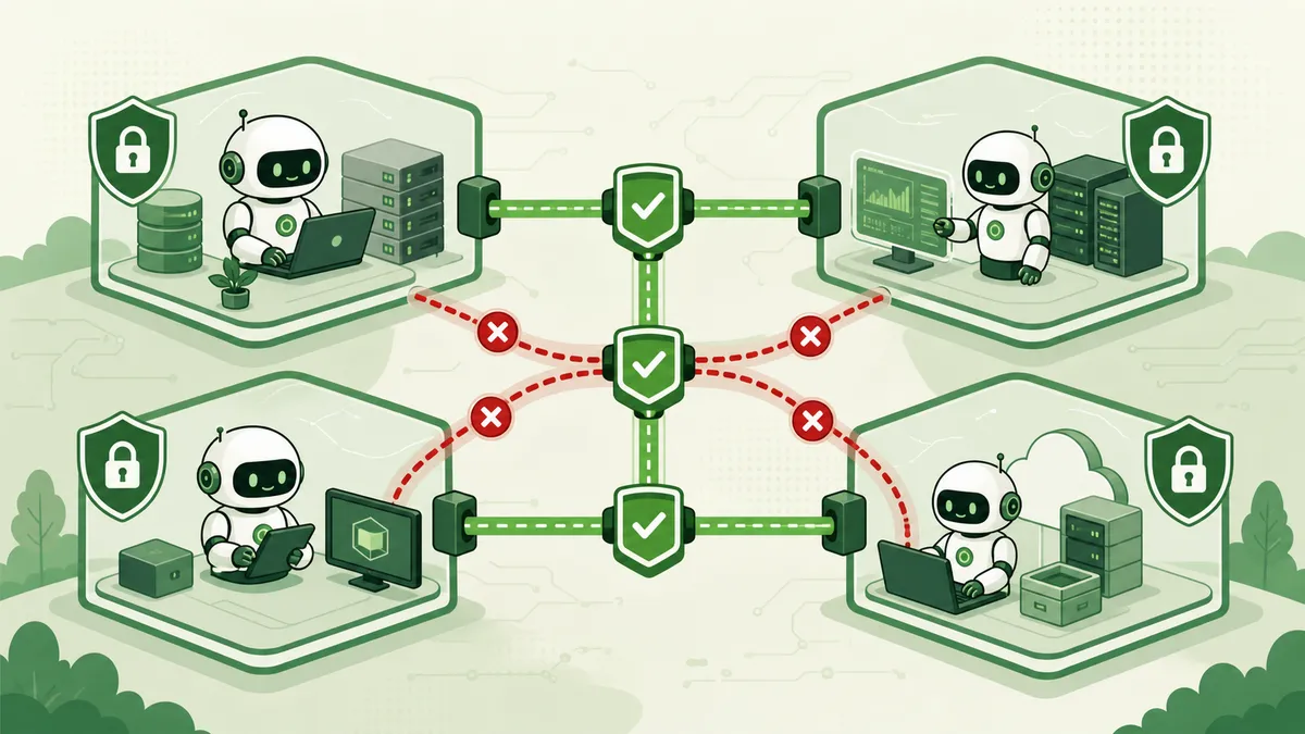 Illustration zu Microsegmenting für KI-Agenten