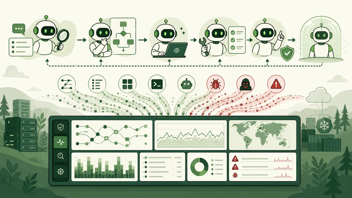 Illustration zu Monitoring & Observability für KI-Agenten
