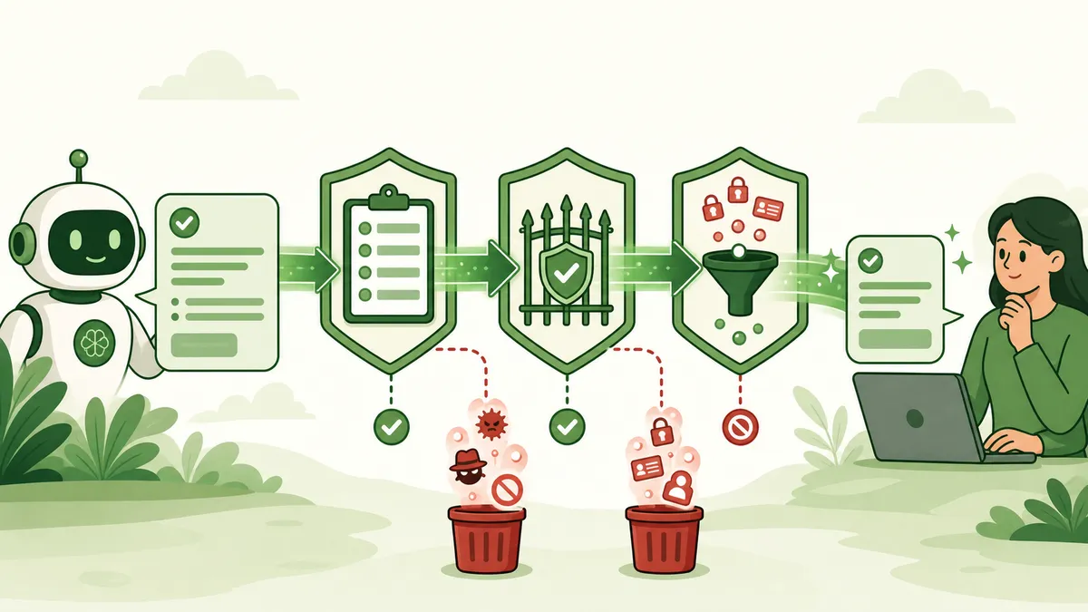 Illustration zu Output Validation und Guardrails für KI-Agenten