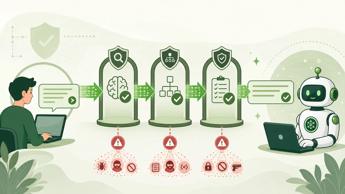 Illustration zu Prompt Validation für KI-Agenten
