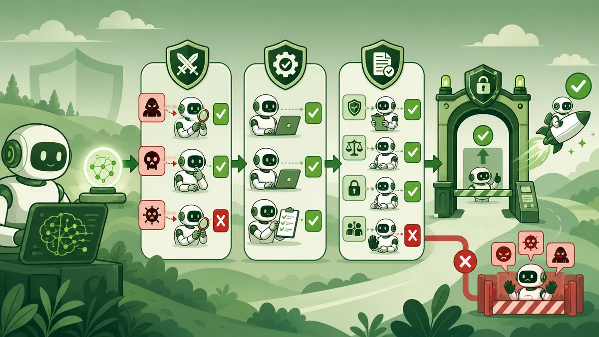 Illustration zu Security Quality Assurance und Testing für KI-Agenten